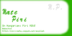 mate piri business card